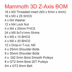 Mammoth 3D Z-Axis Belt Tensioner Kit