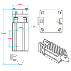 450nm 5.5W Laser Module