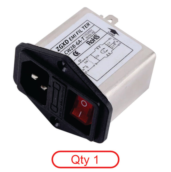 220V 15A Power Socket with EMI Filter