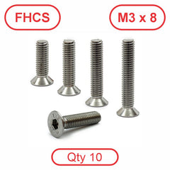 M3 x 8 304 Stainless FHCS