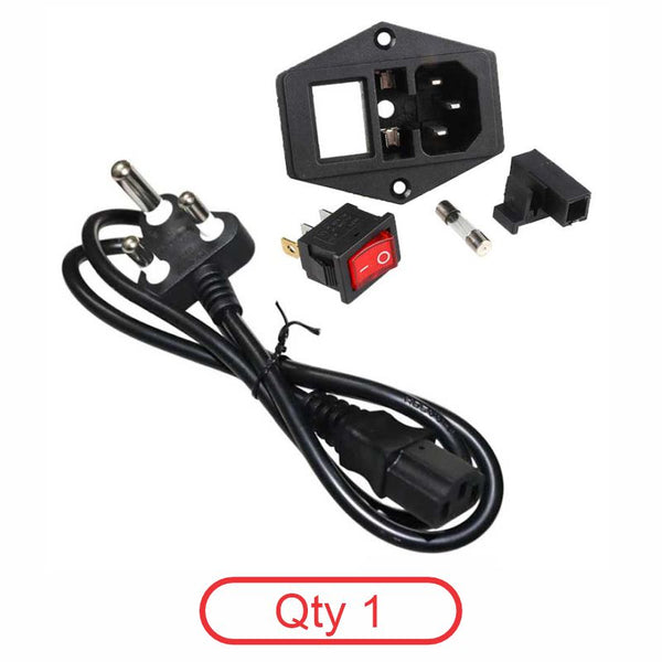 C14 Male AC Power Socket 220V 15A