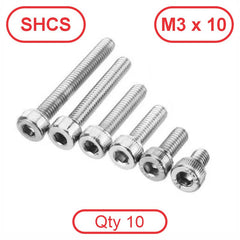 M3 x 10 304 Stainless SHCS