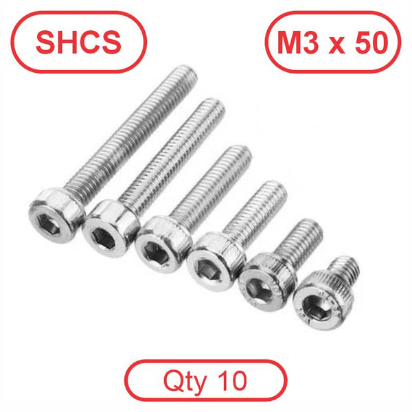 M3 x 50 304 Stainless SHCS