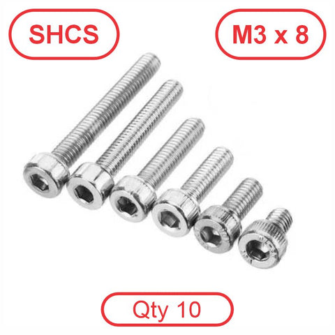 M3 x 8 304 Stainless SHCS