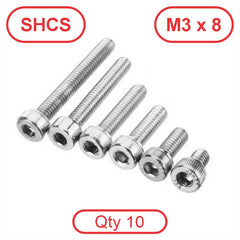 M3 x 8 304 Stainless SHCS