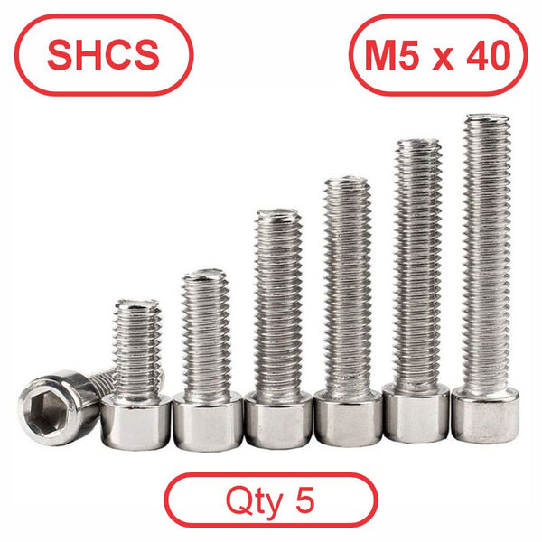 M5 x 40 304 Stainless SHCS