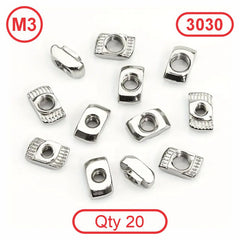 3030 M3 Extrusion TNuts