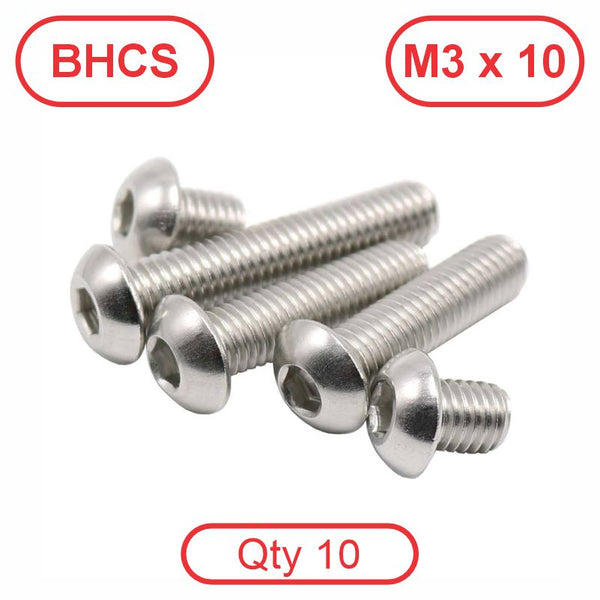 M3 x 10 304 Stainless BHCS