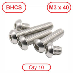 M3 Button Head 304 Stainless Cap Screws