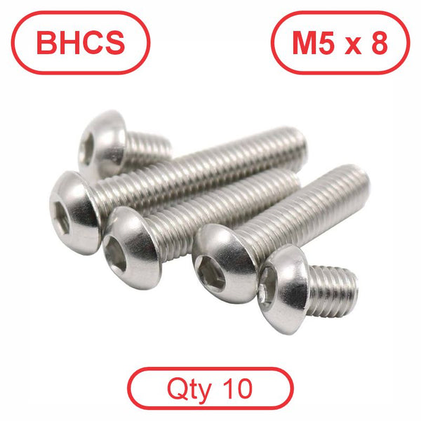 M5 Button Head 304 Stainless Cap Screws