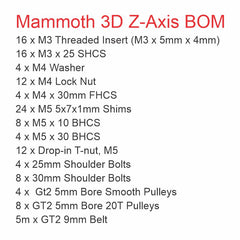 Mammoth 3D Z-Axis Belt Tensioner Kit