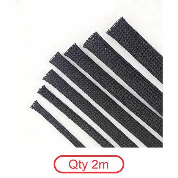 Black Braided PET Cable Sleeve