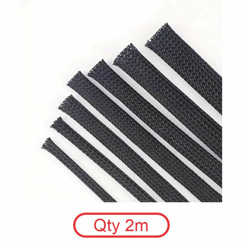 Black Braided PET Cable Sleeve