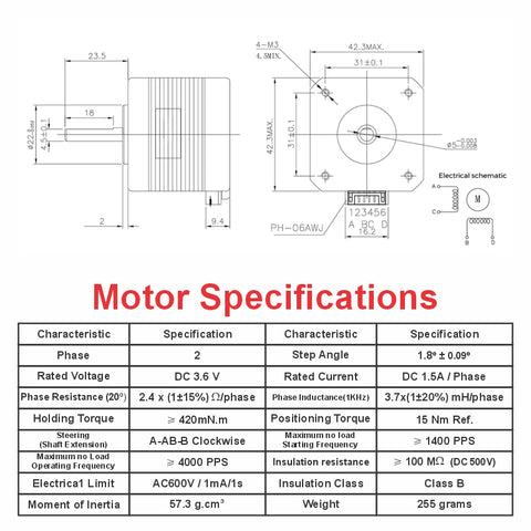 Nema 17HS4401 Stepper Motor