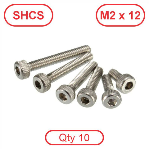 M2 x 12 304 Stainless SHCS