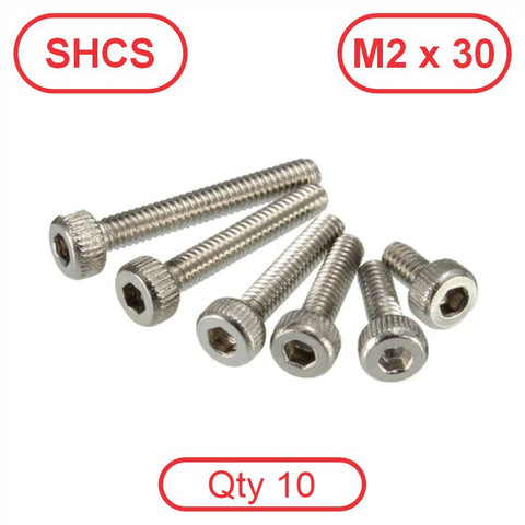 M2 x 30 304 Stainless SHCS