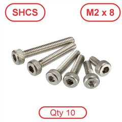 M2 Socket Head 304 Stainless Cap Screws