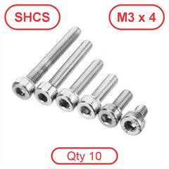 M3 Socket Head 304 Stainless Cap Screws