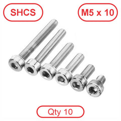 M5 Socket Head 304 Stainless Cap Screws